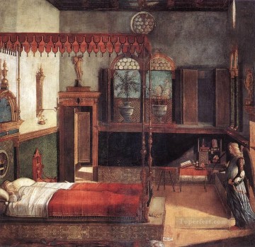 Vittore Carpaccio Painting - The Dream of St Ursula Vittore Carpaccio